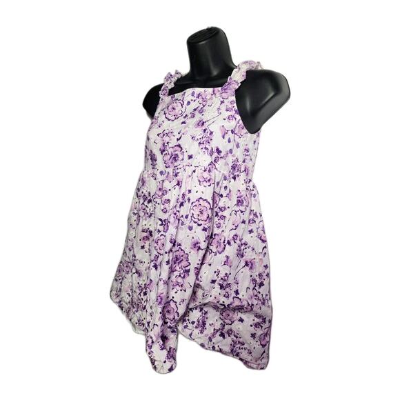 Btween SZ 12 Girls Dress Floral Embroidered Ruffle No Sleeve Baby Doll Lined - Picture 14 of 14